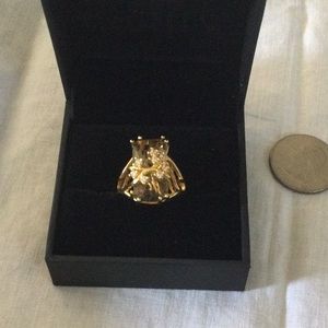 **SOLD** Stunning fashion ring - topaz and cz (C618)